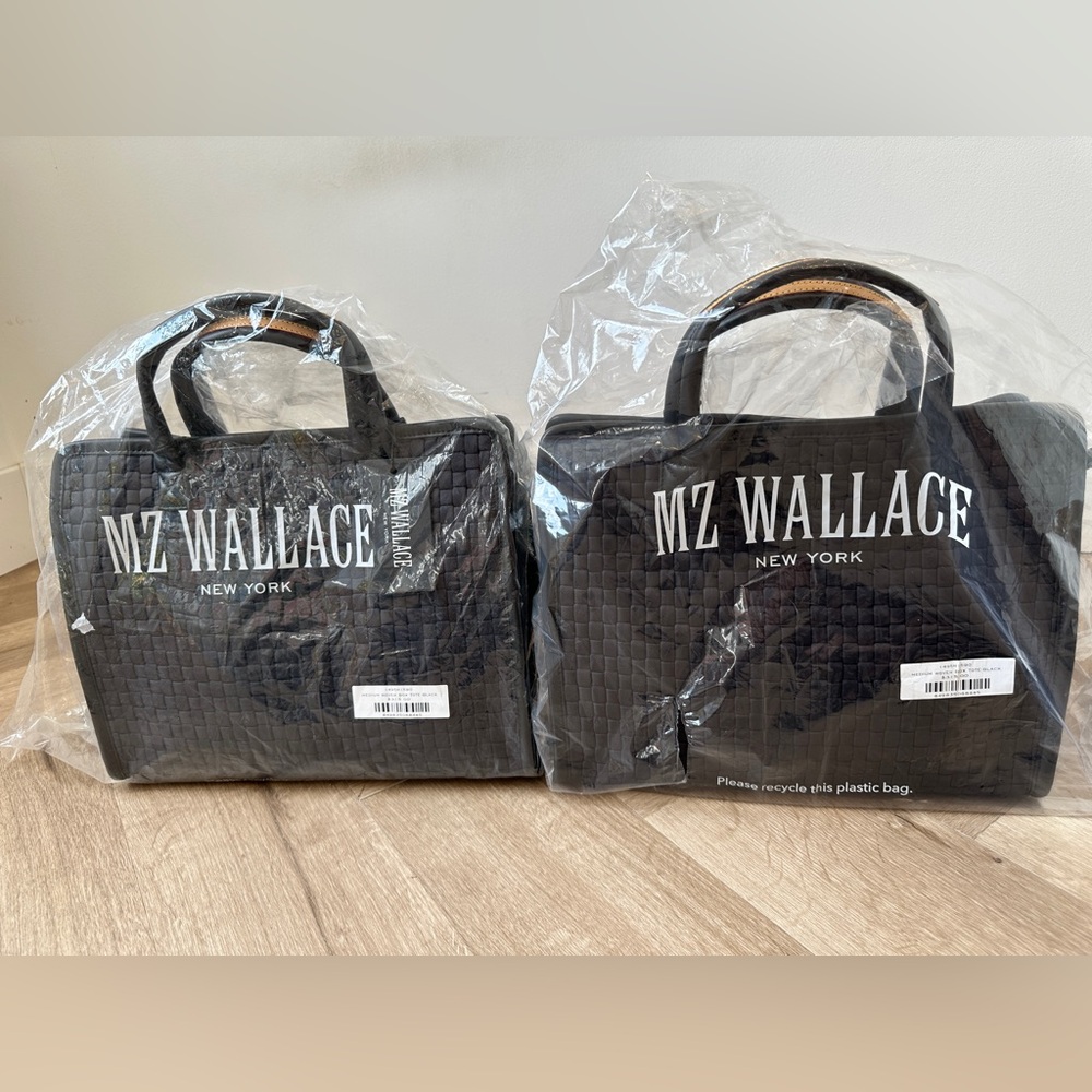 NWT MZ Wallace Black Medium Woven Box Tote. - Picture 13 of 16